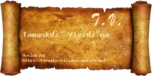 Tamaskó Viviána névjegykártya